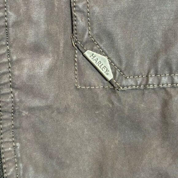 Harley Davidson black slim fit motorcycle jacket size L - Picture 16 of 16